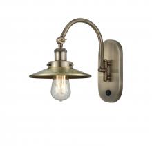Innovations Lighting 918-1W-AB-M4-LED - Railroad - 1 Light - 8 inch - Antique Brass - Adjustable Swing Arm