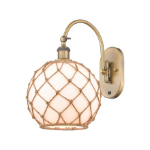 Innovations Lighting 918-1W-BB-G121-10RB - Farmhouse Rope - 1 Light - 10 inch - Brushed Brass - Adjustable - Sconce