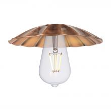 Innovations Lighting M17-AC - Scallop - 1 Light - 8 inch - Antique Copper - Mini Pendant