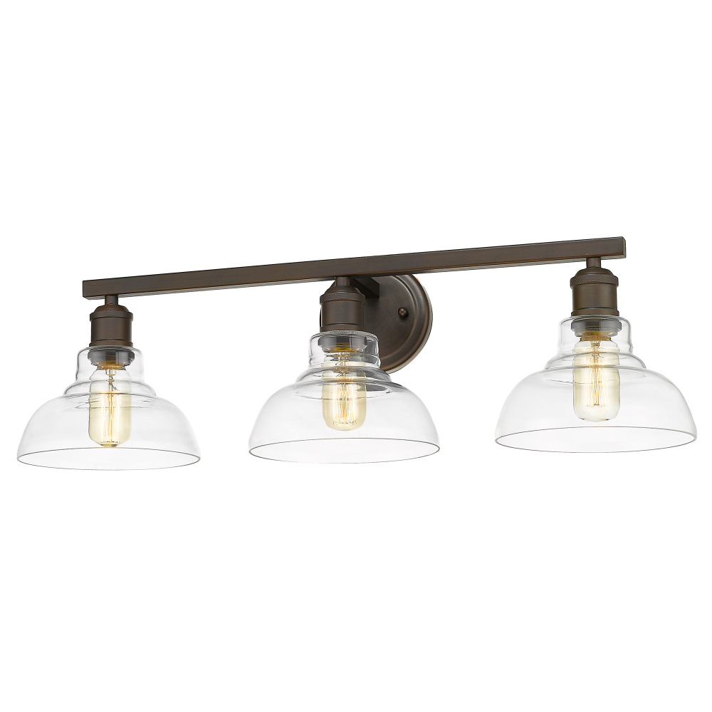 Yep by Golden Lighting Carver 3-light Vanity in Rubbed Bronze