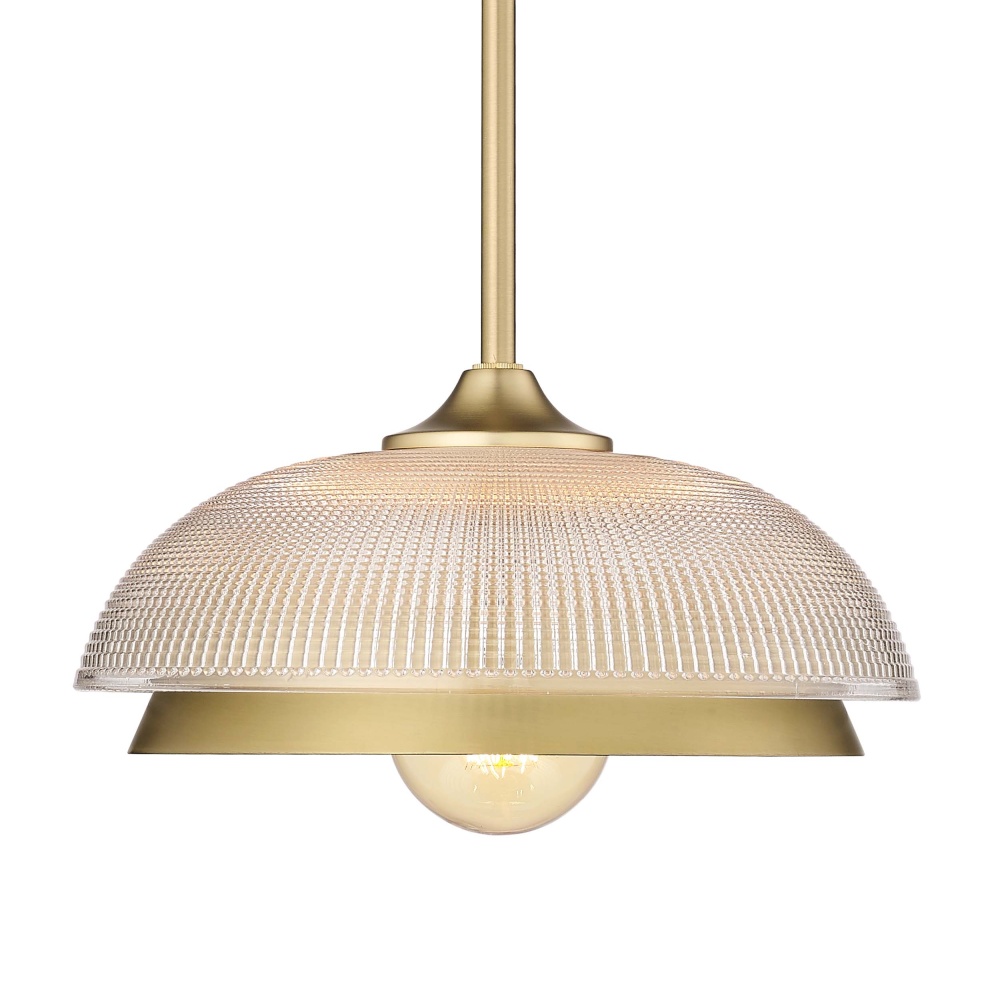 Golden Lighting Crawford 1-light Pendant in Brushed Champagne Brass
