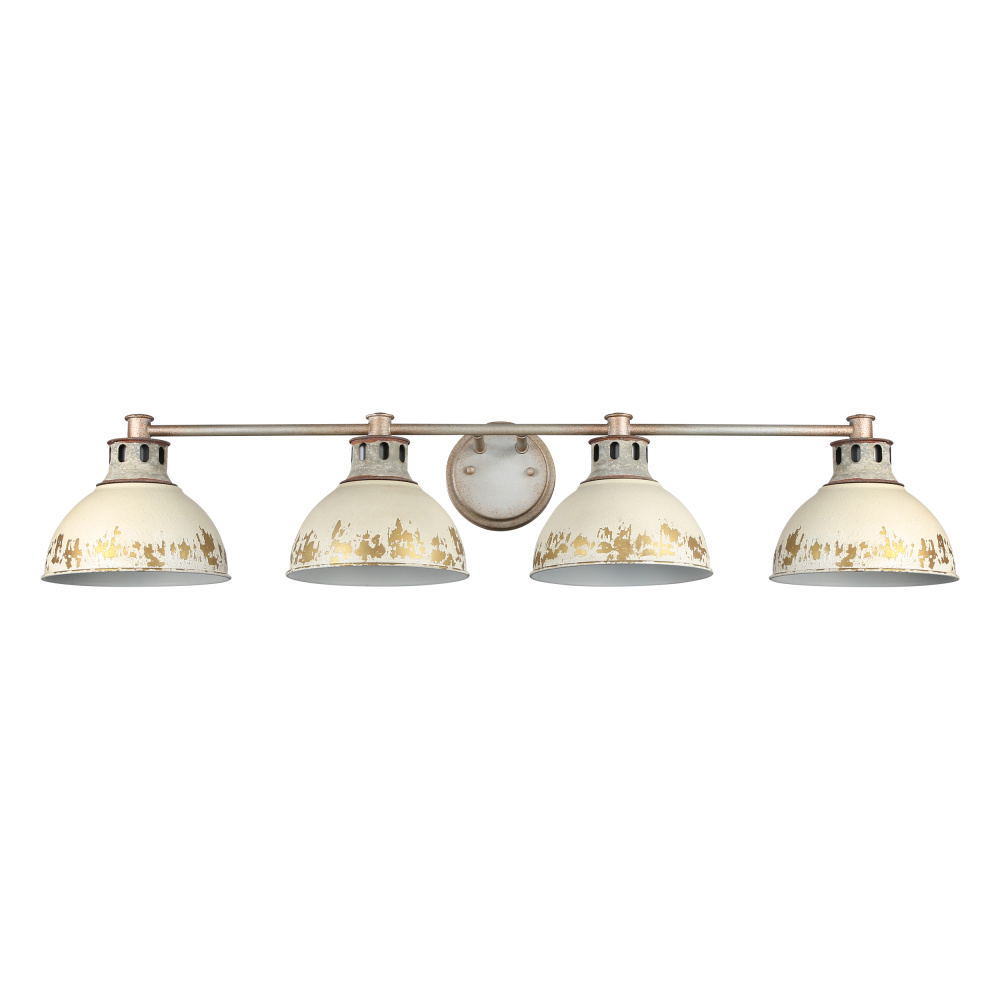 Golden Lighting Kinsley 4-light Vanity in Antique Ivory shade