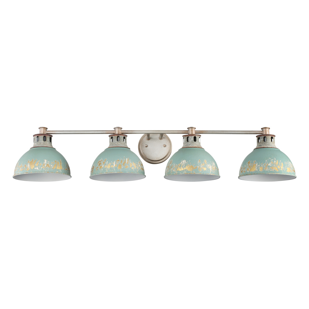 Golden Lighting Kinsley 4-light Vanity in Antique Teal shade