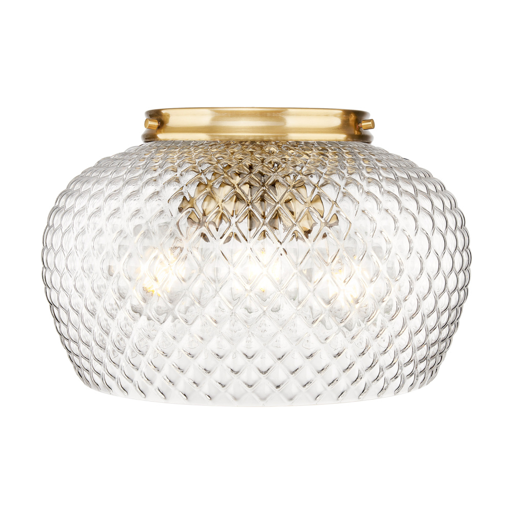 Golden Lighting Adeline 3-light Flush Mount in Modern Brushed Gold