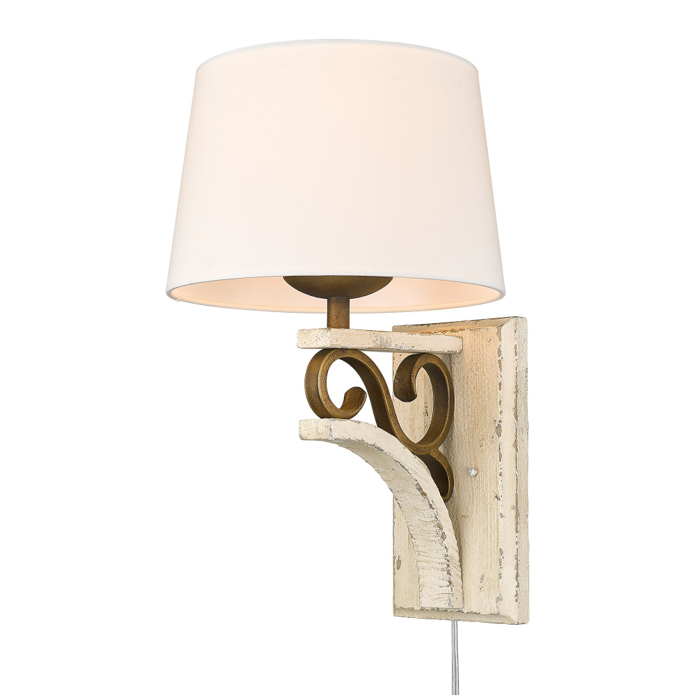 Golden Lighting Solay 1-light Wall Sconce in Burnished Chestnut