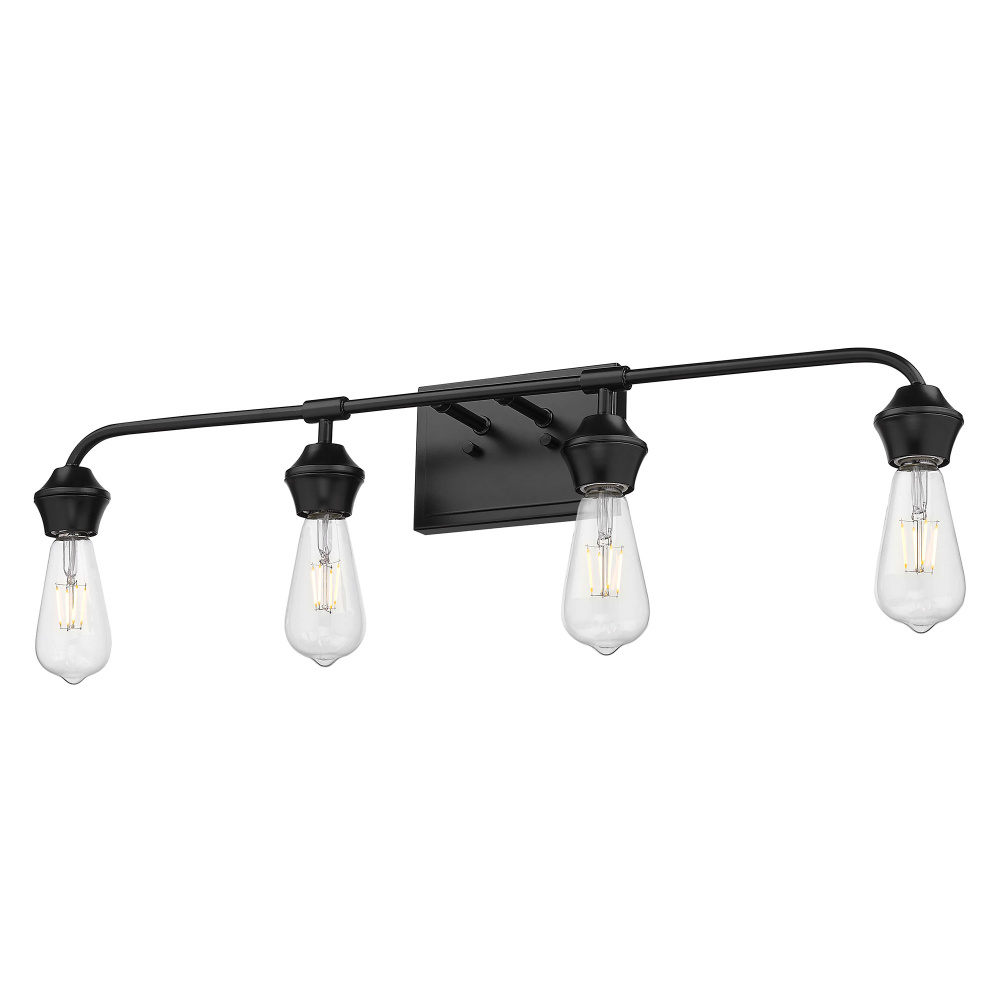 Golden Lighting Ormond 4-light Vanity in Matte Black