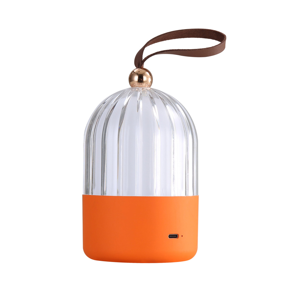 Wry Lighting Lunari Integrated LED Table Lamp in Matte Orange
