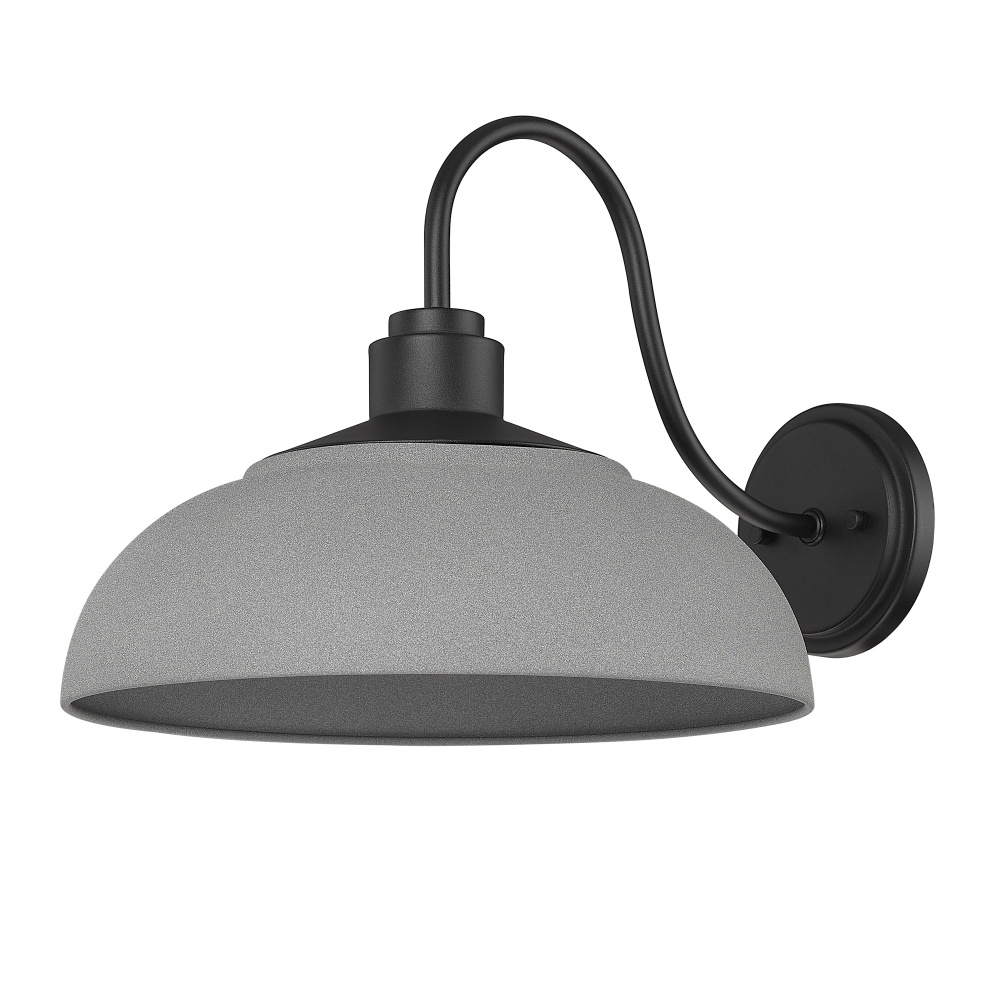 Yep by Golden Lighting Levitt 1-light Outdoor Wall in Natural Black and Natural Gray shade