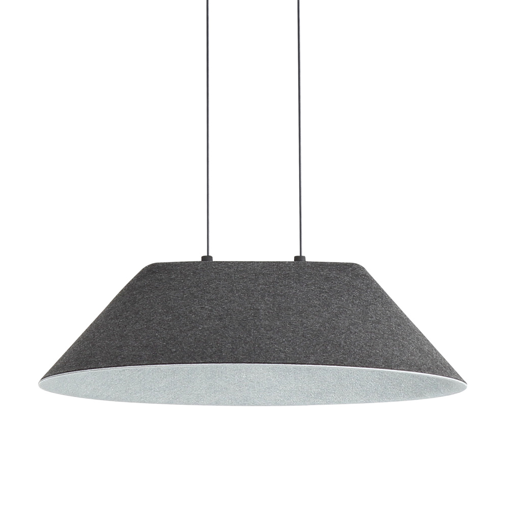 Golden Lighting Faroe 21in Integrated LED Pendant in Flecked Black/Grey Felt