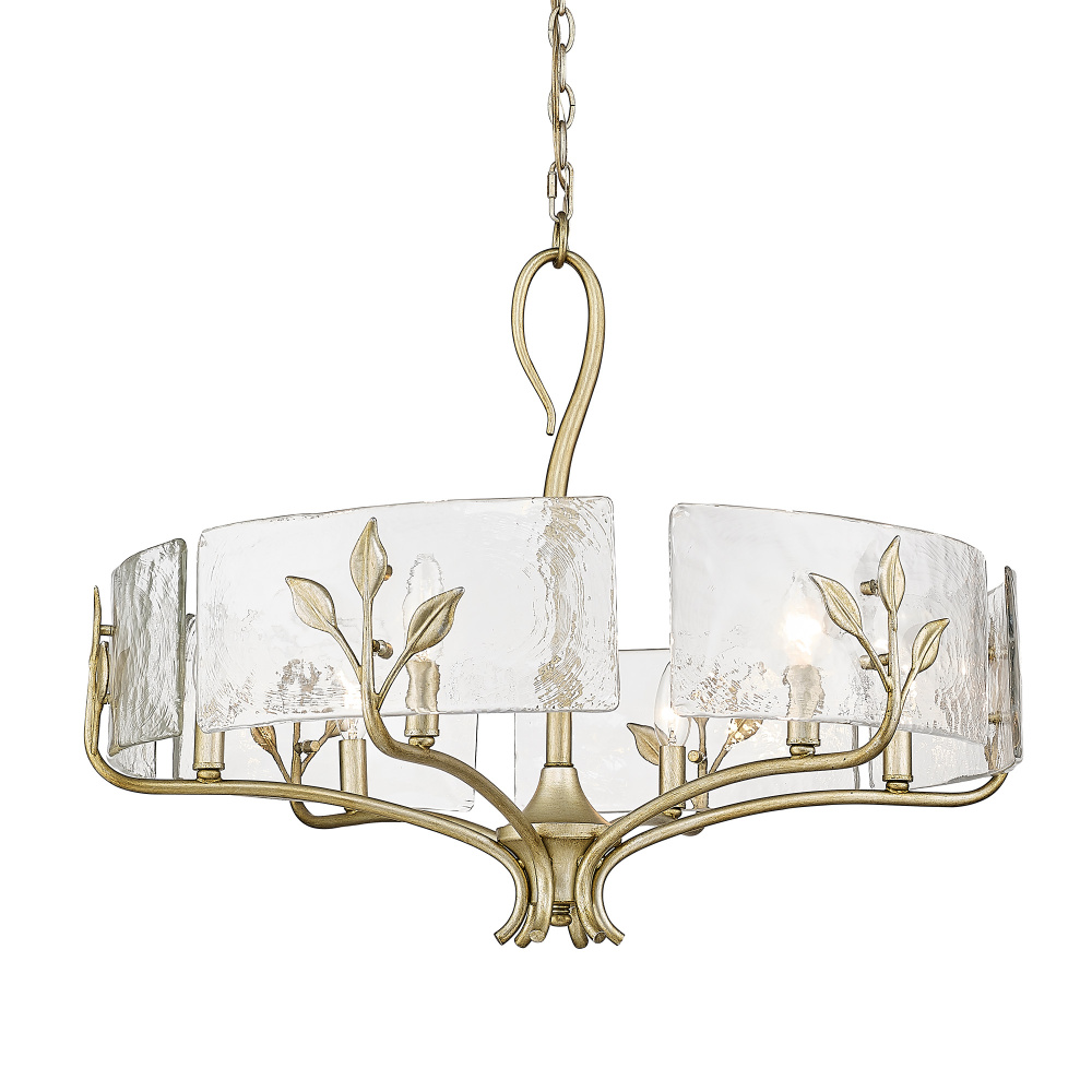 Golden Lighting Calla 6-light Chandelier in White Gold