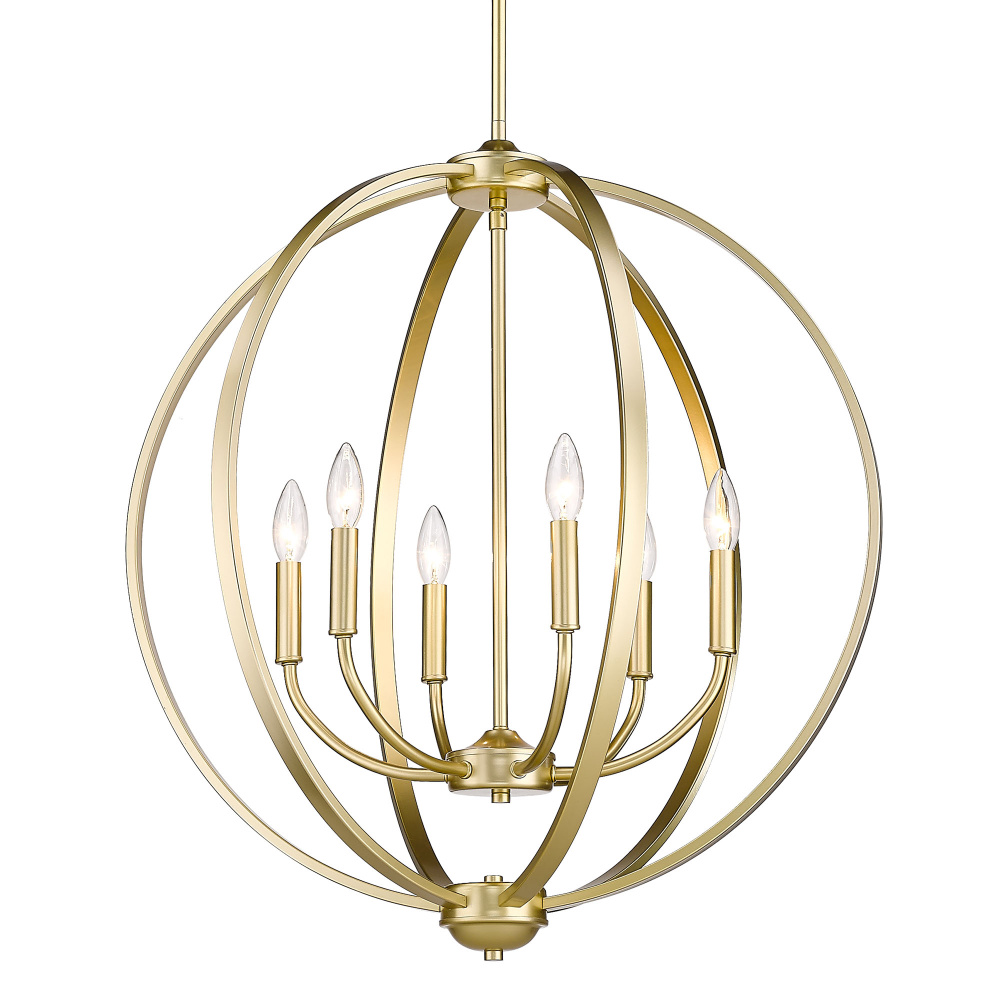 Golden Lighting Colson 6-light Chandelier in Olympic Gold