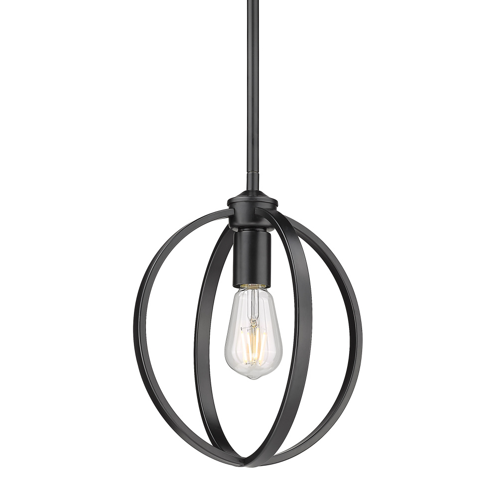 Golden Lighting Colson 1-light Pendant in Matte Black