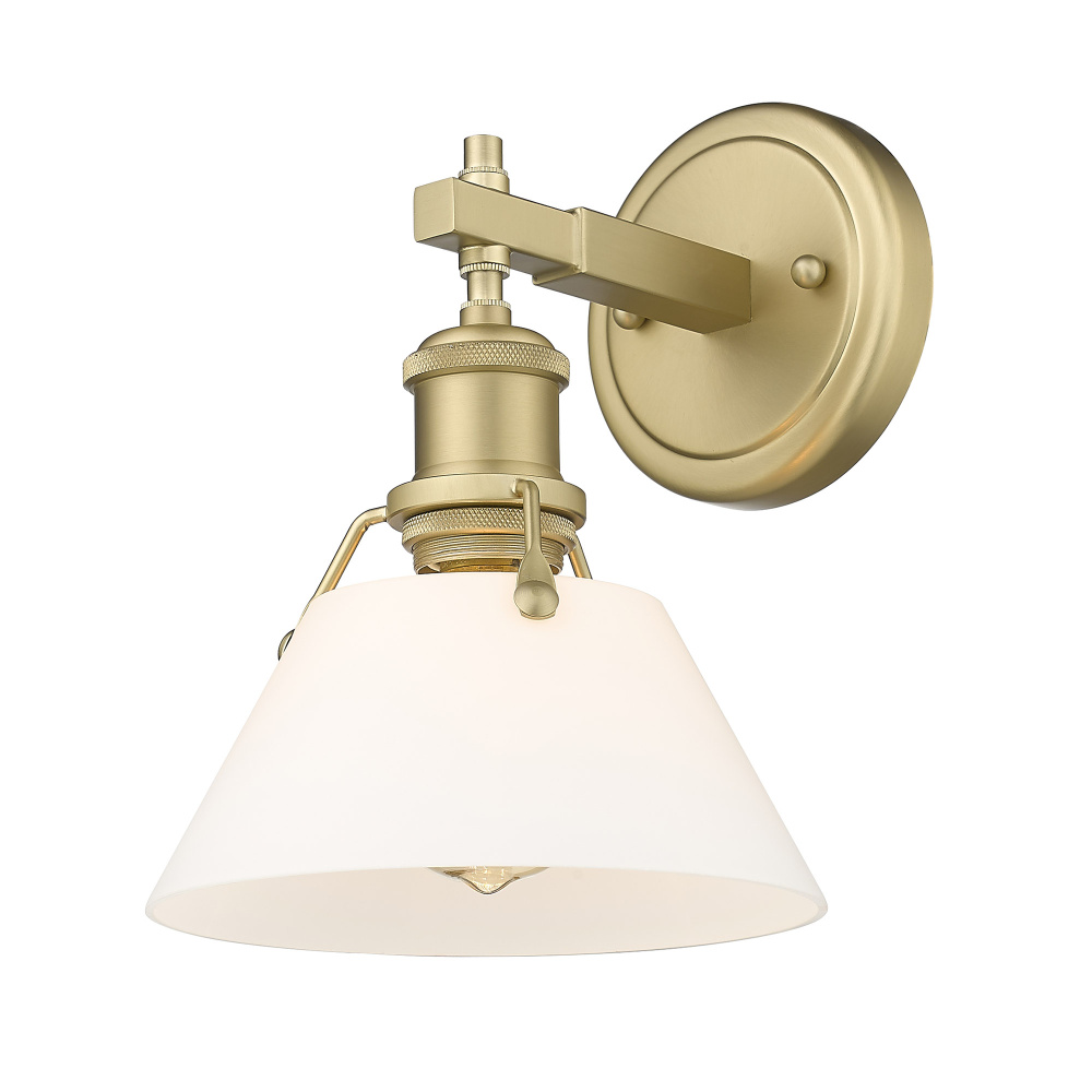 Yep by Golden Lighting Orwell 1-light Vanity in Brushed Champagne Brass and Opal Glass