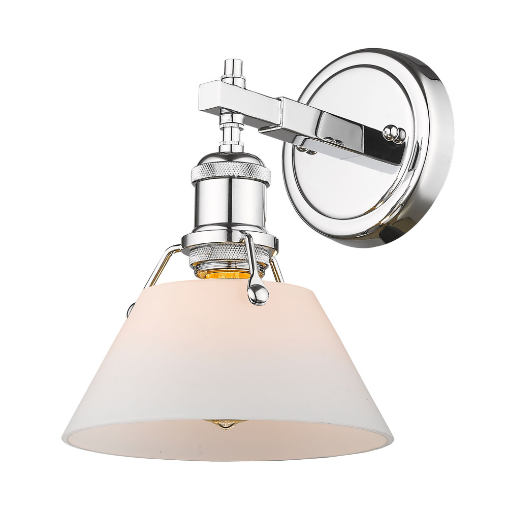 Yep by Golden Lighting Orwell 1-light Vanity in Chrome and Opal Glass