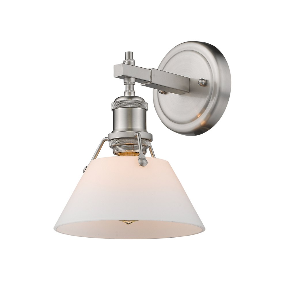 Yep by Golden Lighting Orwell 1-light Vanity in Pewter and Opal Glass