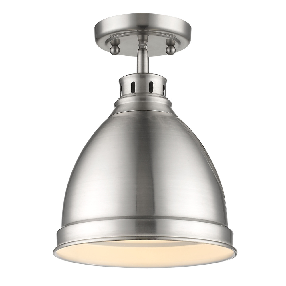 Wry Lighting Duncan 1-light Flush Mount in Pewter