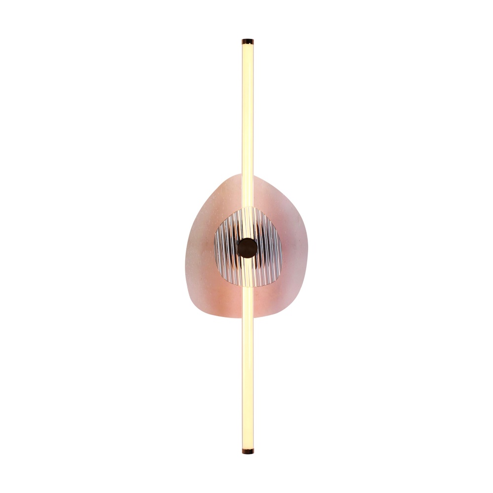Yep by Golden Lighting Colorella LED Wall Sconce in Rose Gold with Pink and Blue Glass