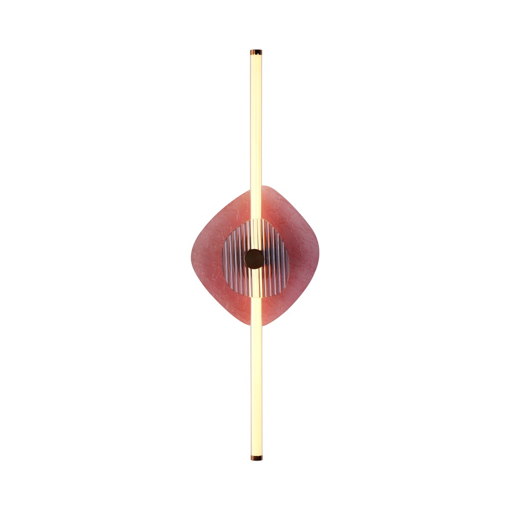 Yep by Golden Lighting Colorella LED Wall Sconce in Rose Gold with Purple and Blue Glass