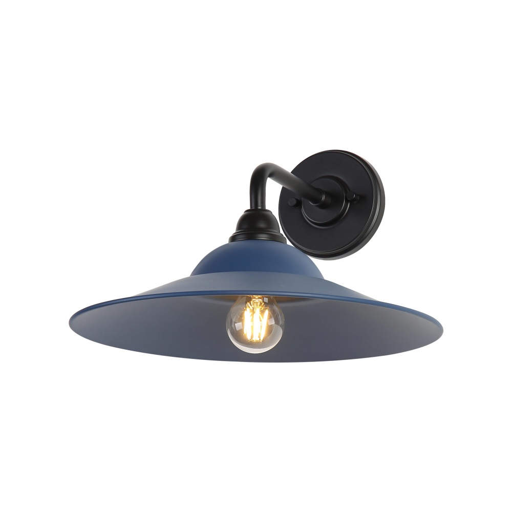 Yep by Golden Lighting Croma 1-light Wall Sconce in Matte Blue shade