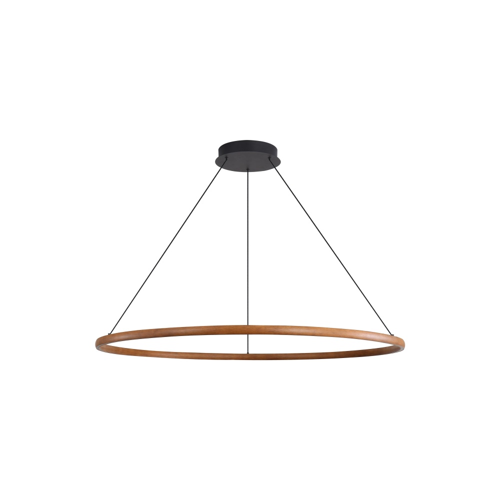 Golden Lighting Veritas Integrated LED 47in Chandelier in Walnut