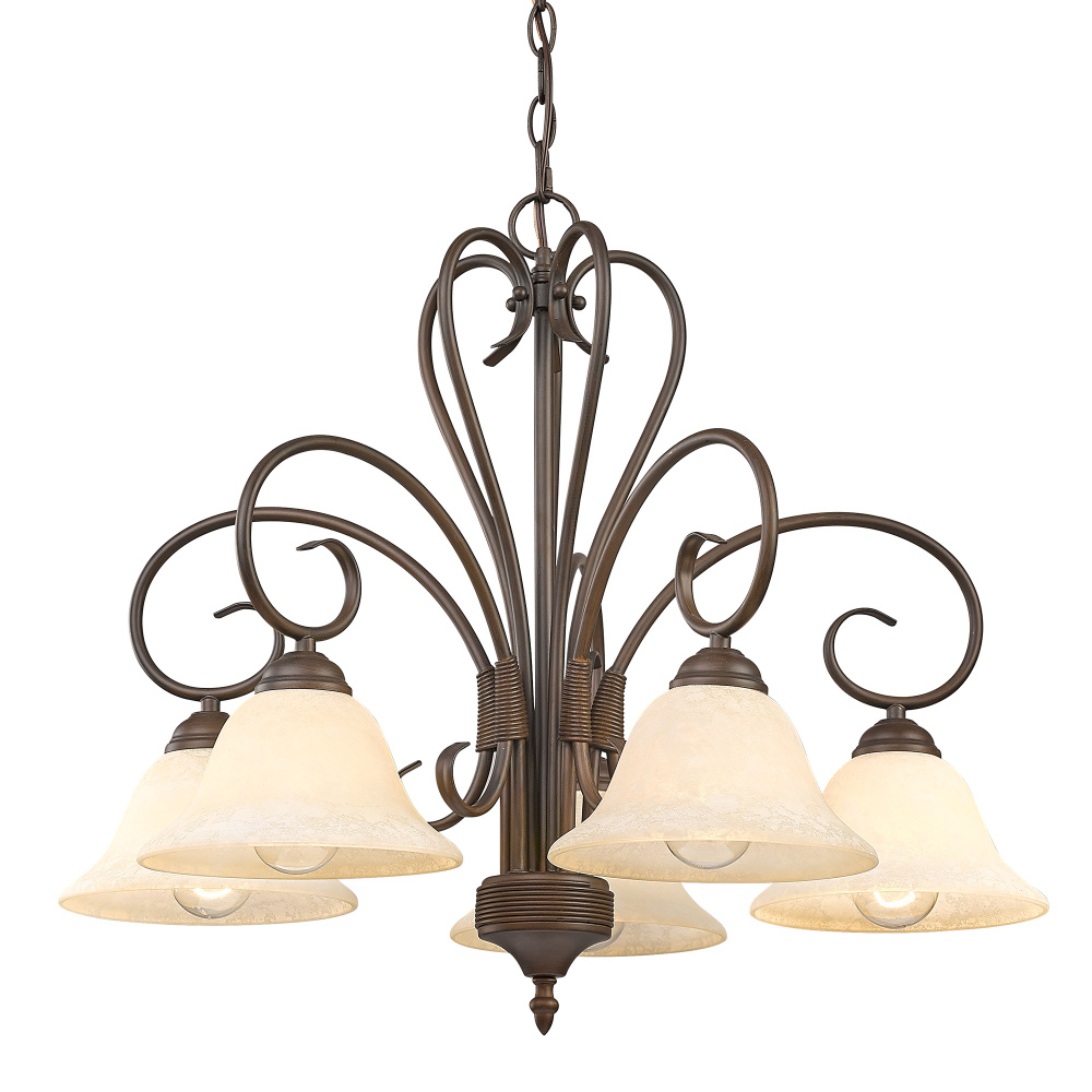 Wry Lighting Homestead 5-light Chandelier in Rubbed Bronze