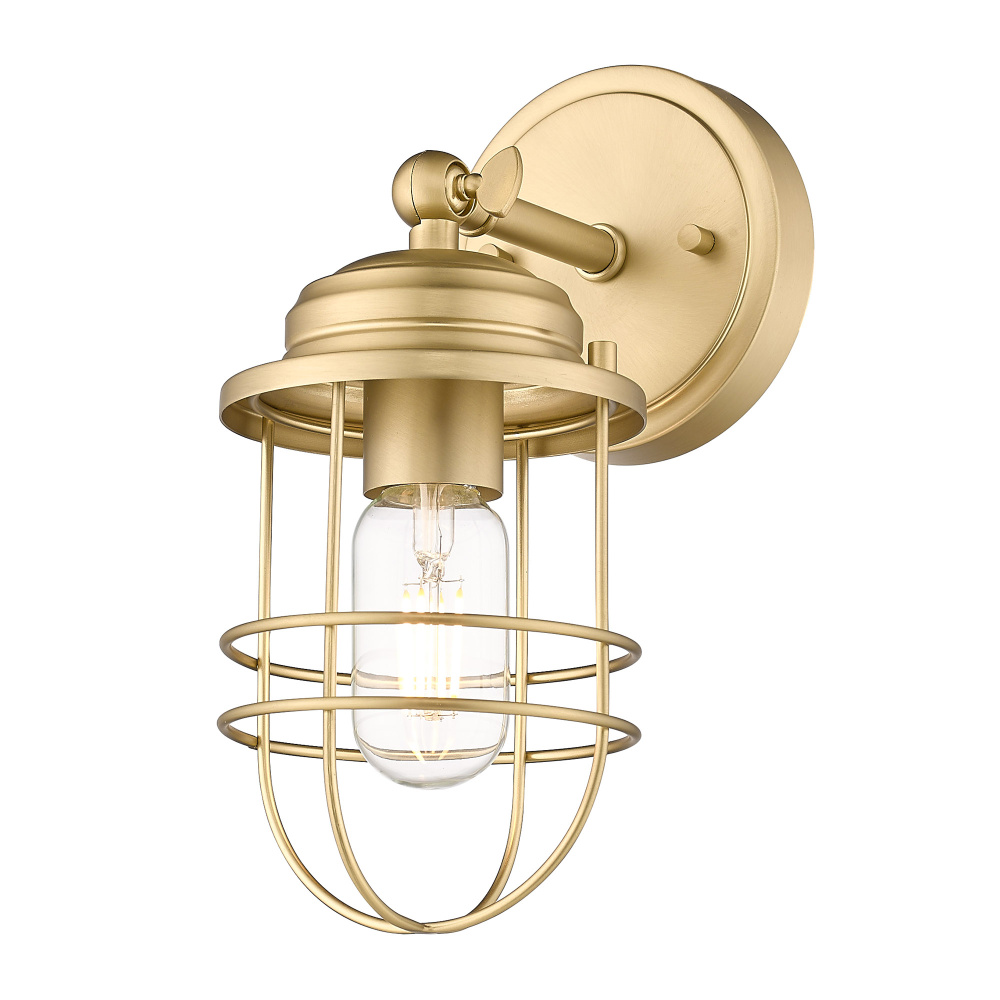 Golden Lighting Seaport 1-light Wall Sconce in Brushed Champagne Brass
