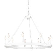Golden 1017-9 WHT - Golden Lighting Alastair 9-light Chandelier in Matte White
