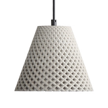 Golden 2419-8 GCT - Golden Lighting Clarus 8in Integrated LED Pendant in Grey Cement