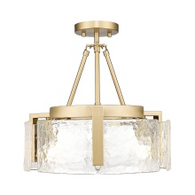 Golden 3164-3SF BCB-HWG - Golden Lighting Aenon 3-light Semi-Flush Mount in Brushed Champagne Brass