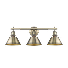 Golden 3306-BA3 AB-AB - Yep by Golden Lighting Orwell 3-light Vanity in Aged Brass
