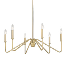 Golden 3690-6 BCB - Yep by Golden Lighting Kennedy 6-light Chandelier in Brushed Champagne Brass