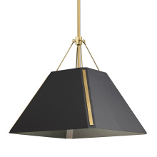 Golden 3879-M BCB-NB - Wry Lighting Ranik 1-light Pendant in Brushed Champagne Brass