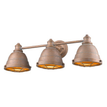 Golden 7312-BA3 CP - Golden Lighting Bartlett 3-light Vanity in Copper Patina