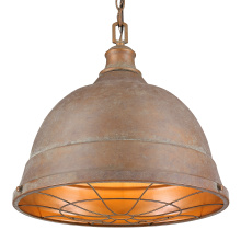 Golden 7312-L CP - Golden Lighting Bartlett 2-light Pendant in Copper Patina