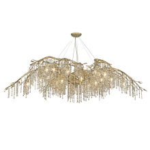 Golden 9903-24 MG - Golden Lighting Autumn Twilight 24-light Chandelier in Mystic Gold