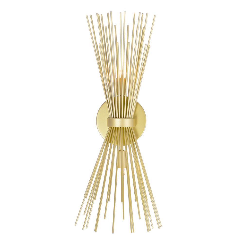 Savannah 2 Light Wall Sconce With Gold Leaf Finish