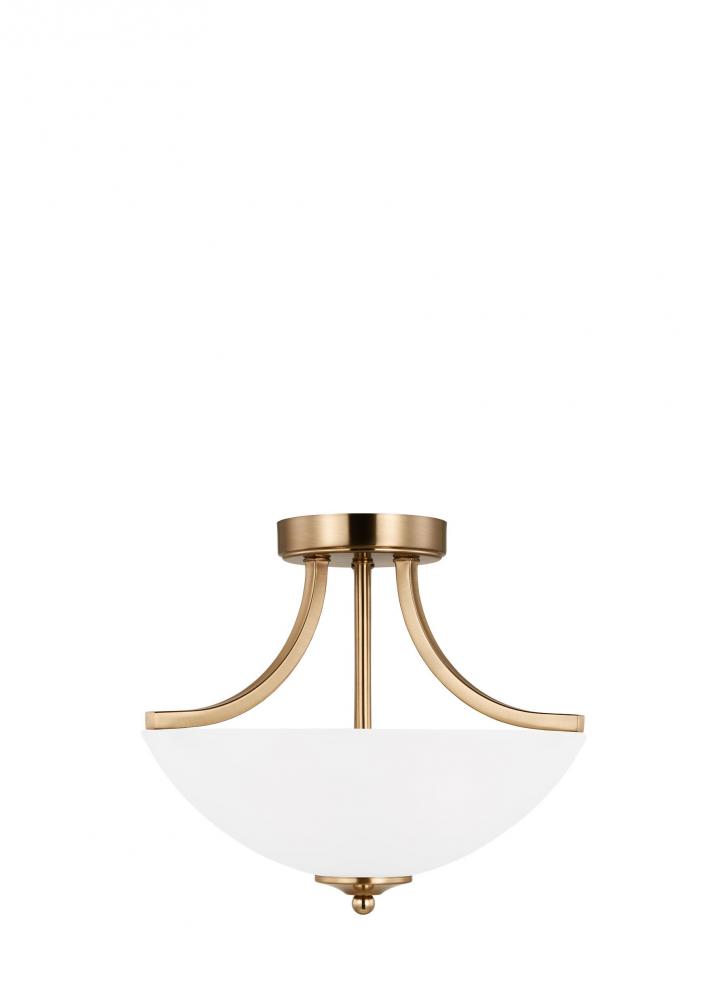 Geary Small Two Light Semi-Flush Convertible Pendant