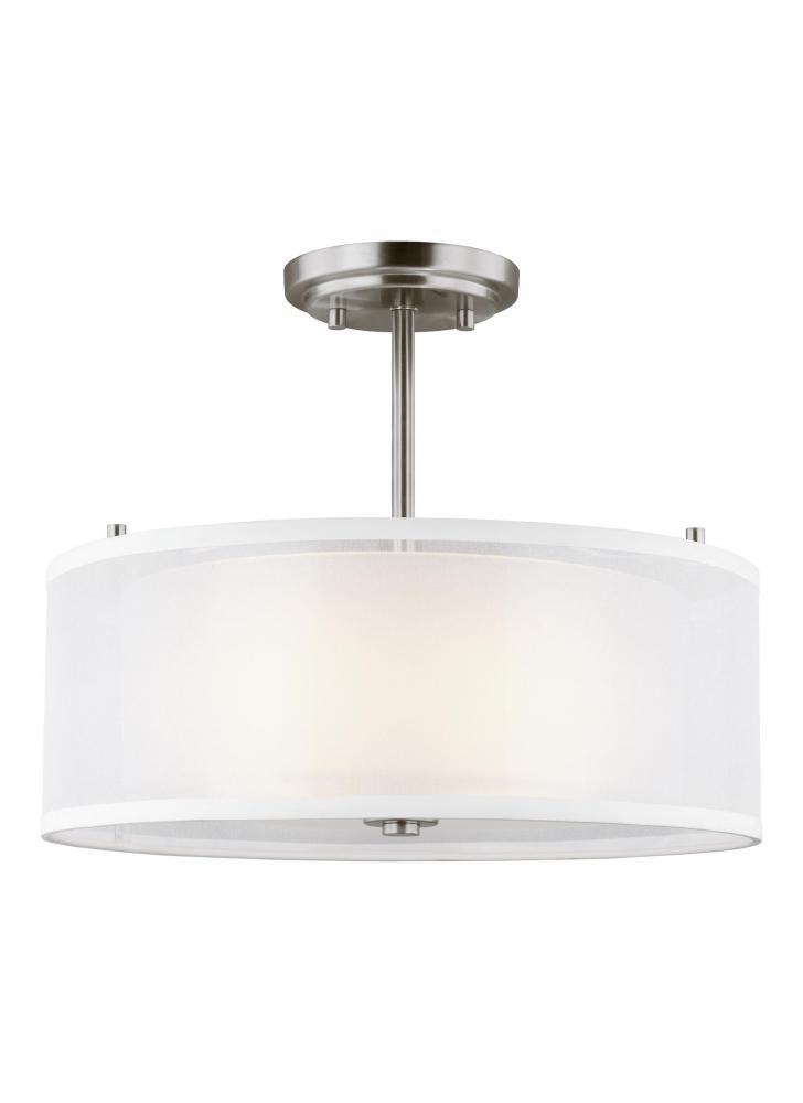 Elmwood Park Two Light Semi-Flush Mount