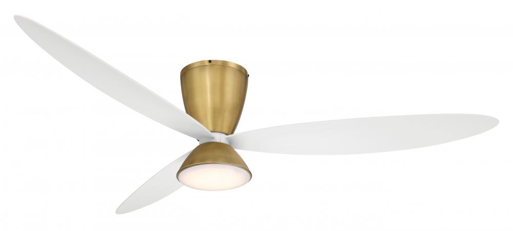 Hourglass 58&#34; LED Smart Flush Mount Ceiling Fan