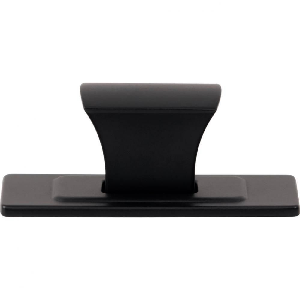 Zander Knob and Backplate 1 1/4 Inch Matte Black