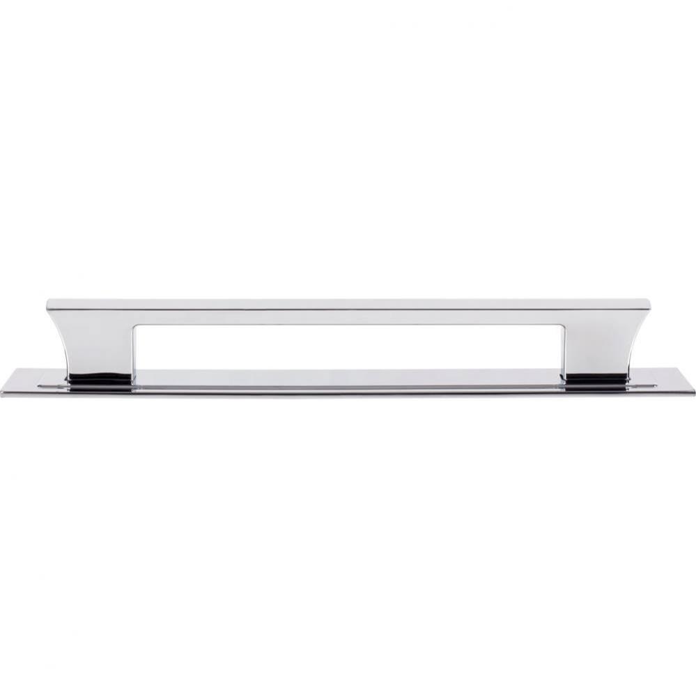 Zander App Pull and Backplate 12 Inch (c-c) Polished Chrome