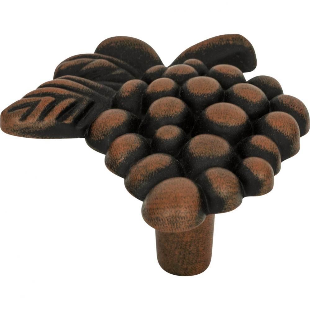 Vineyard Grapes Knob 2 Inch Rust
