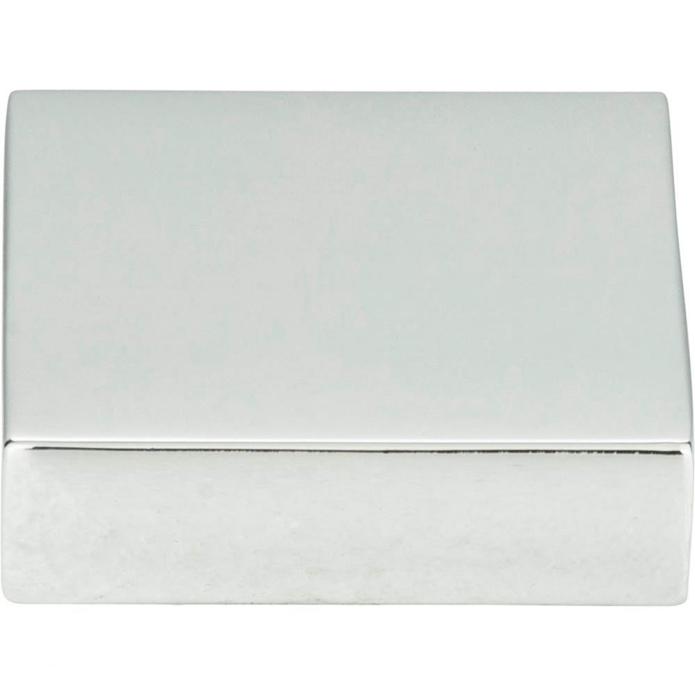 Thin Square Knob 1 1/4 Inch Polished Chrome