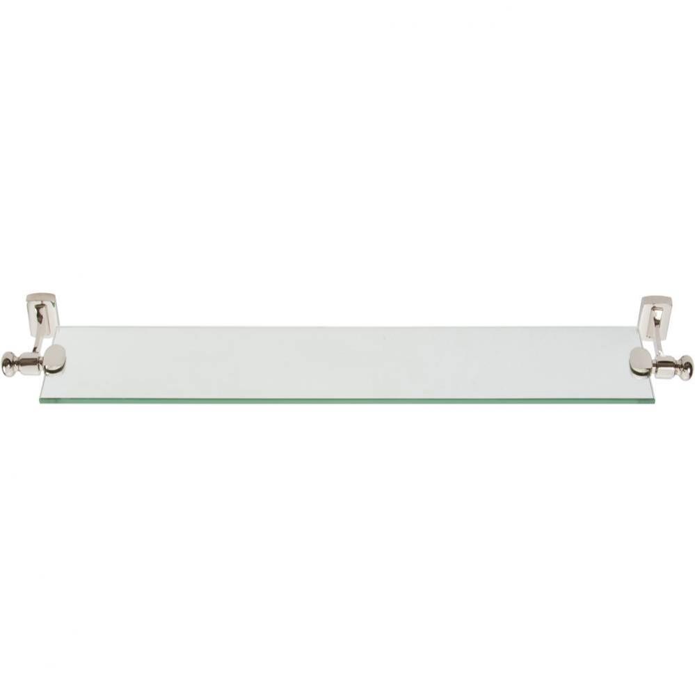 Legacy Bath Glass Shelf 24 Inch Polished Nickel
