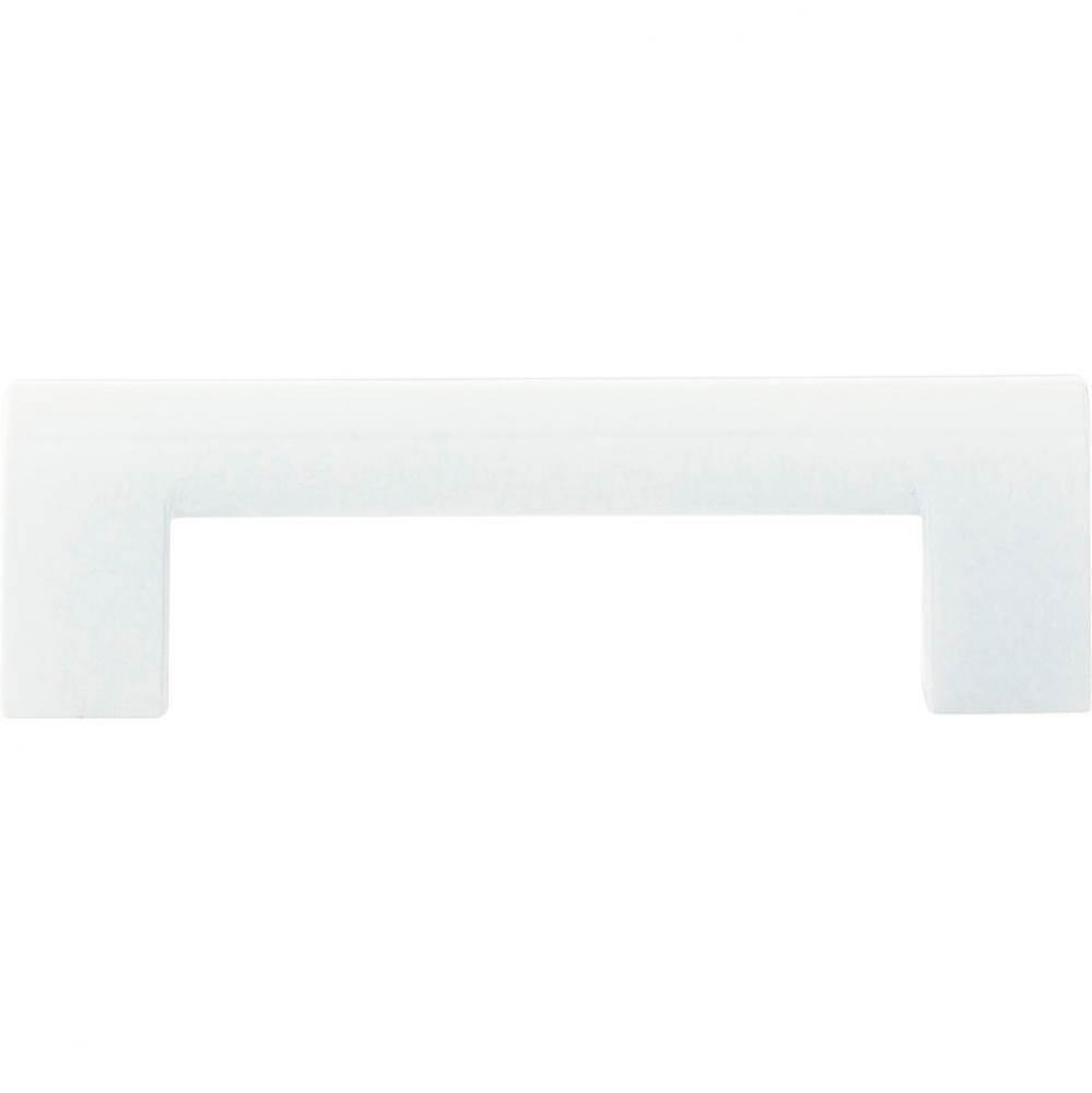 Round Rail Pull 3 3/4 Inch (c-c) White Gloss