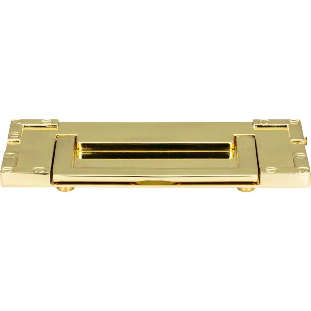 Campaign L-Bracket Drop Pull 3 Inch (c-c) Polished Brass