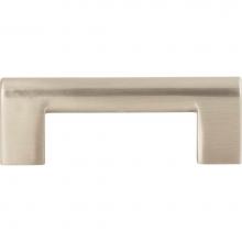 Atlas A878-BN - Round Rail Pull 3 Inch (c-c) Brushed Nickel