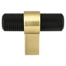 Berenson 5054-455MDB-P - Radial Reign Matte Black Bar and Modern Brushed Gold Post Knob