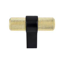 Berenson 5141-4MDB55-P - Radial Reign Modern Brushed Gold Bar and Matte Black Post Knob