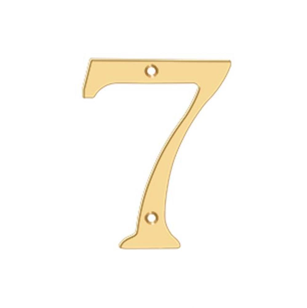 4&apos;&apos; Numbers, Solid Brass